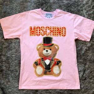 Authentic MOSCHINO Teddy Bear Pink T shirt. Size M